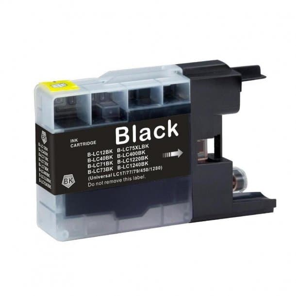 Brother LC1220BK / LC1240BK (16 ml) sort kompatibel blækpatron, høj kvalitet