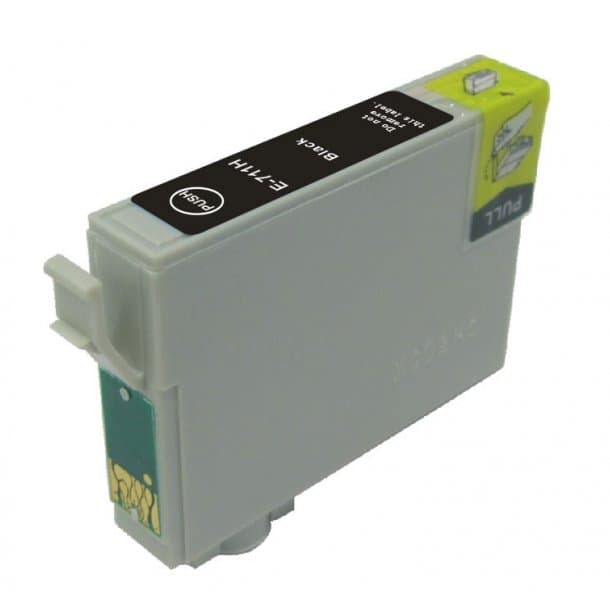 Epson T0711H (18,2 ml) sort kompatibel blækpatron, høj kvalitet