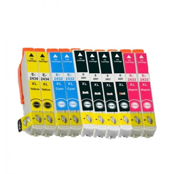 Kompatibel - Epson 24 XL Bläckpatroner Rabattpaket 10 st 120 ml