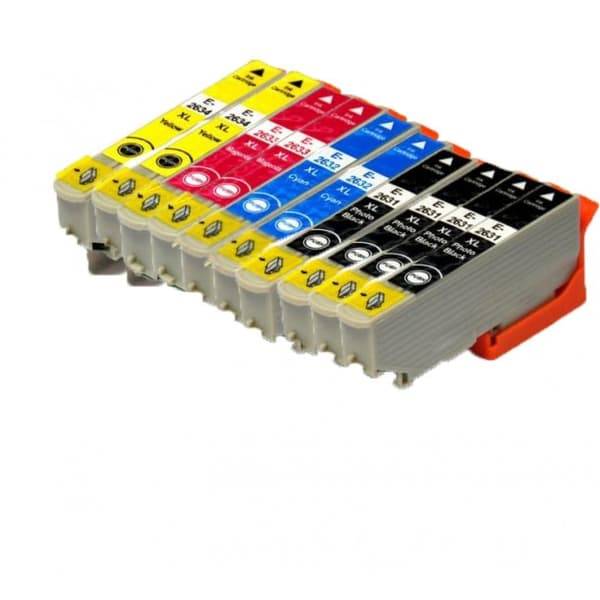 Kompatibel - Epson 26 XL combo pack 10 st - BK / C / M / Y 220 ml