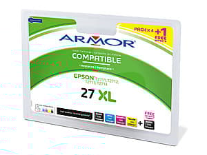 Armor 27XL, Compatible, Färgbaserat bläck, Svart, Cyan, Magenta, Gul, Epson, Multi pack, WF 3620