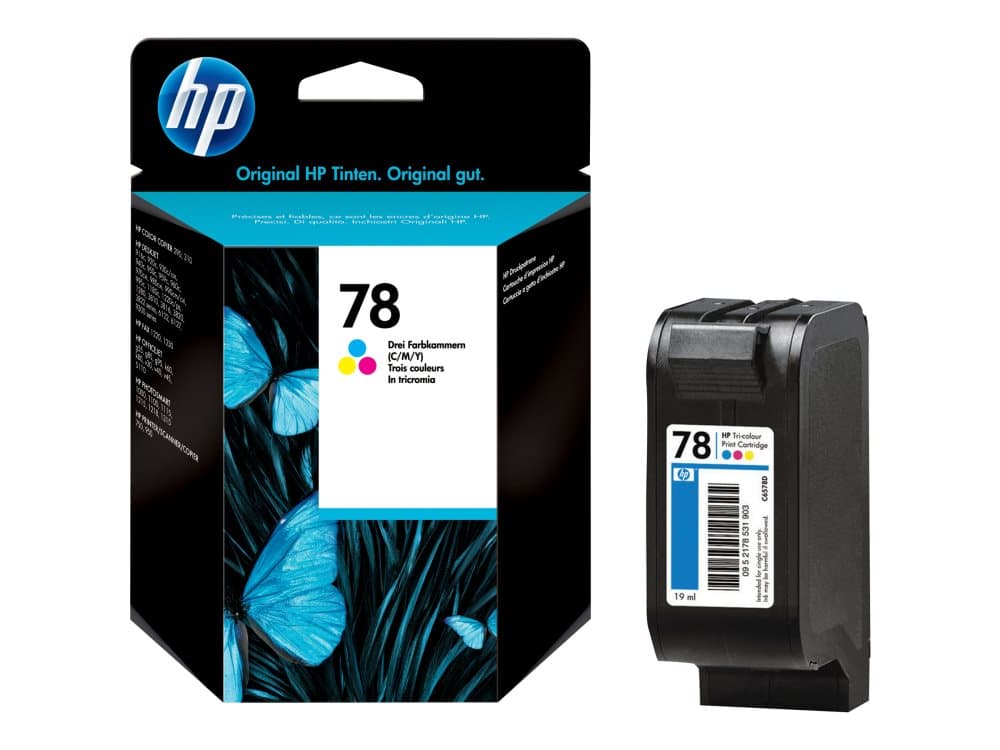 HP 78 - 19 ml - färg (cyan, magenta, gul) - original - bläckpatron - för Deskjet 12XX, 38XX, 99X; Fax 12XX; Officejet 5110, g55, g85, k60, K80, v40;