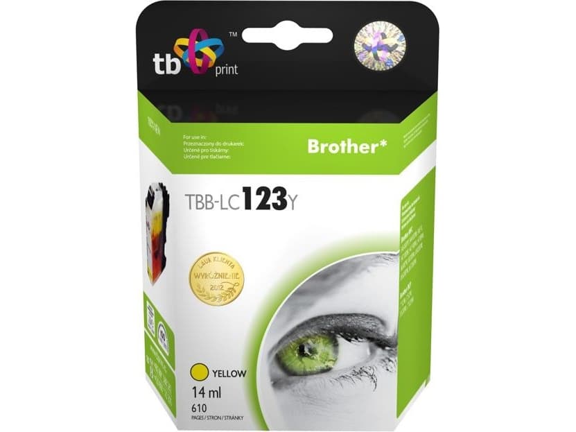 Ink.kazeta kompatibilni s Brother LC123Y 100% new