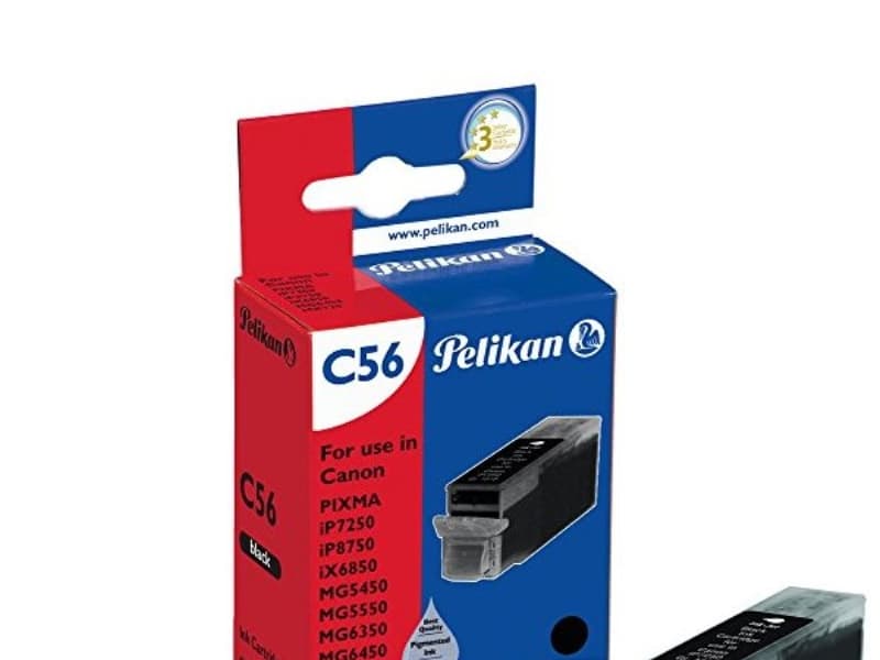 Pelikan C56 BK, Pigmentbaserat bläck, Svart, Canon PIXMA iP7250, iP8750, iX6850, MG5450, MG5550, MG5650, MG6350, MG6450, MG6650, MG7150,..., 1 styck,