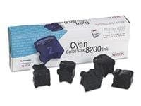 Xerox ColorStix Phaser 8200 - Cyan - fast bläck - för Phaser 8200B, 8200DP, 8200DX, 8200MB, 8200MDP, 8200MDX, 8200MN, 8200N