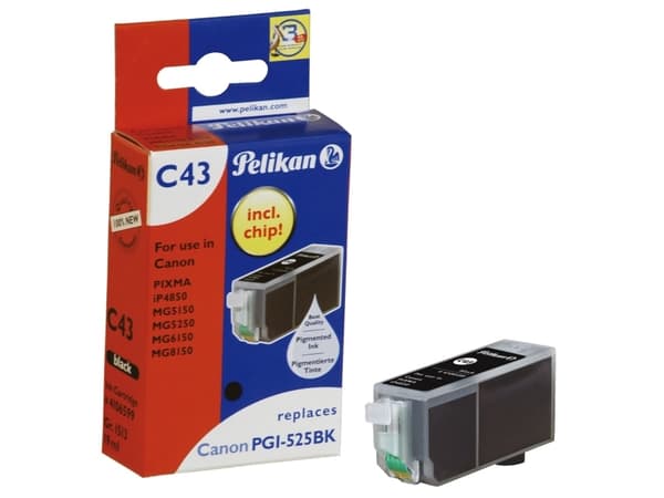 Pelikan C43 - 19 ml - svart - kompatibel - bläckpatron - för Canon PIXMA iP4950, iX6550, MG5350, MG6250, MG8150, MG8250, MX715, MX885, MX892, MX895