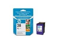 HP 28 - 8 ml - färg (cyan, magenta, gul) - original - bläckpatron - för Deskjet 33XX, 36XX, 37XX, 38XX, 56XX; Officejet 41XX, 42XX, 6110; psc 11XX, 1
