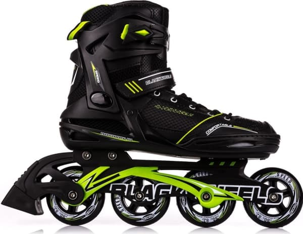 Blackwheels Black & Green Slalom Skates 41