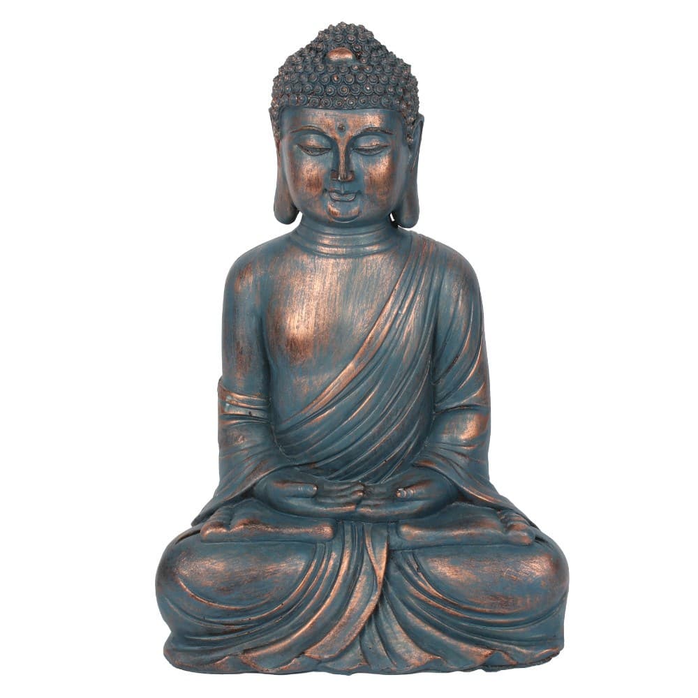 Sittande Buddha / Blå Höjd ca 34cm