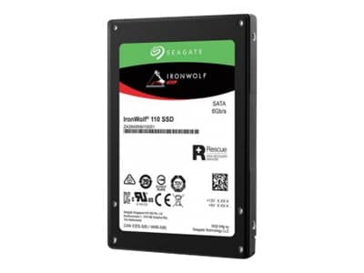 Seagate IronWolf 110 ZA480NM10011 - Solid State Drive - 480 GB - intern - 2.5" - SATA 6Gb/s - med 2-års Seagate Rescue Data Recovery