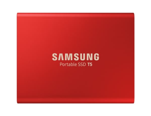 Samsung Portable SSD T5 MU-PA500 - Solid state drive - krypterat - 500 GB - extern (portabel) - USB 3.1 Gen 2 (USB-C kontakt) - 256 bitars AES - röd