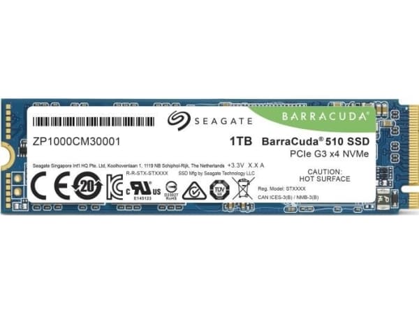 Seagate BarraCuda 510 M.2 1000 GB PCI Express 3.0 3D TLC NVMe