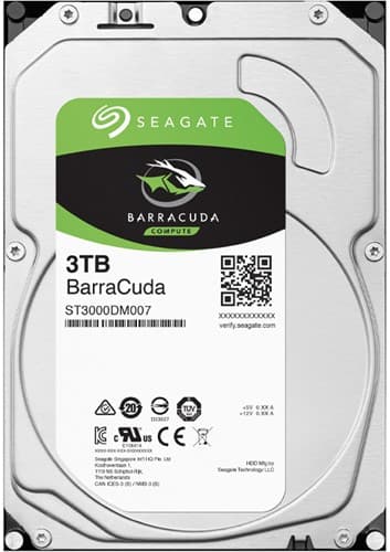 Seagate 3TB BarraCuda 3.5" HDD SATA 3.0 7200RPM 256MB Cache