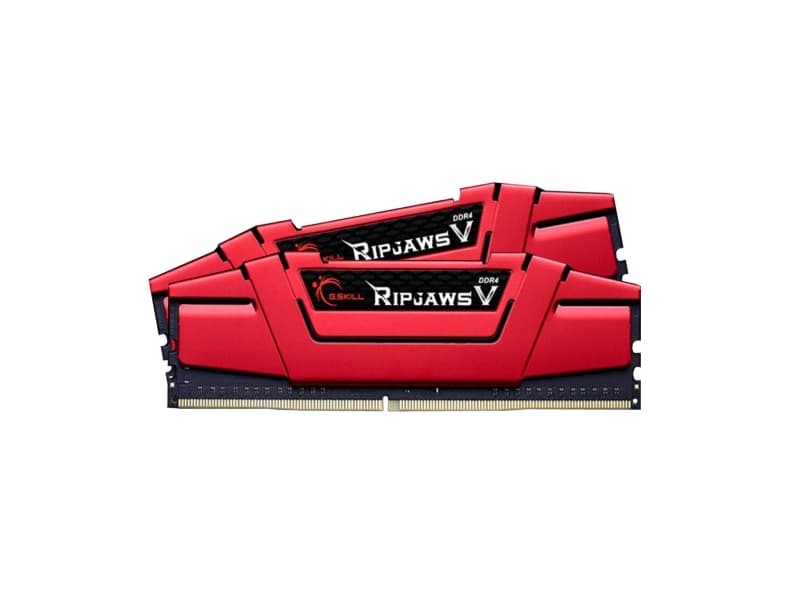 G.Skill Ripjaws V - DDR4 - kit - 16 GB: 2 x 8 GB - DIMM 288-pin - 3200 MHz / PC4-25600 - CL14 - 1.35 V - ikke-bufret - ikke-ECC - flammende rød