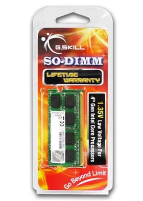 G.Skill - DDR3L - module - 4 GB - SO DIMM 204-pin - 1333 MHz / PC3L-10600 - CL9 - 1.35 V - ikke-bufret - ikke-ECC