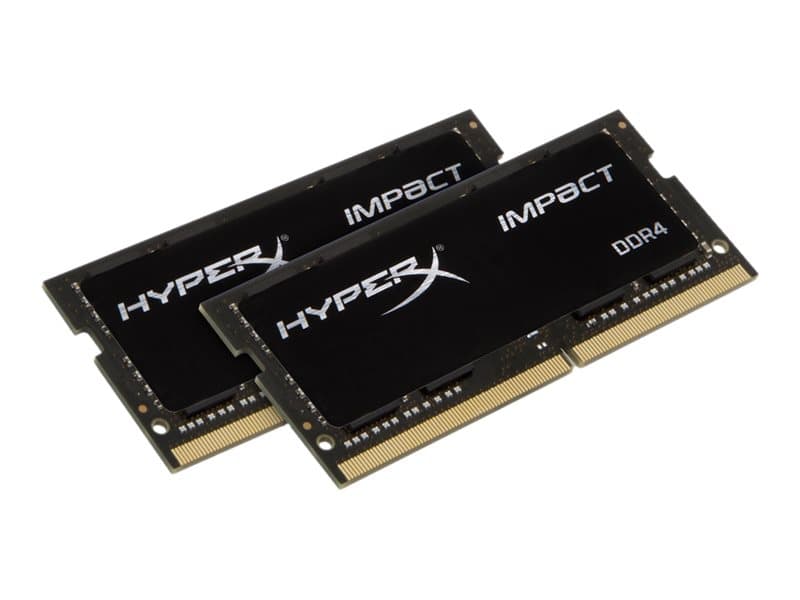 HyperX Impact - DDR4 - 32 GB Set: 2 x 16 GB - SO DIMM 260-pin - 2666 MHz / PC4-21300 - CL15 - 1.2 V - ej buffrad - icke ECC - svart