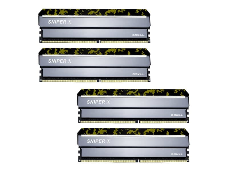 G.Skill SNIPER X Series - Digital Camo - DDR4 - kit - 32 GB: 4 x 8 GB - DIMM 288-pin - 3200 MHz / PC4-25600 - CL16 - 1.35 V - ikke-bufret - ikke-ECC