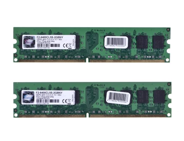 G.Skill NY Series - DDR2 - module - 2 GB - DIMM 240-pin - 800 MHz / PC2-6400 - CL5 - 1.8 V - ikke-bufret - ikke-ECC