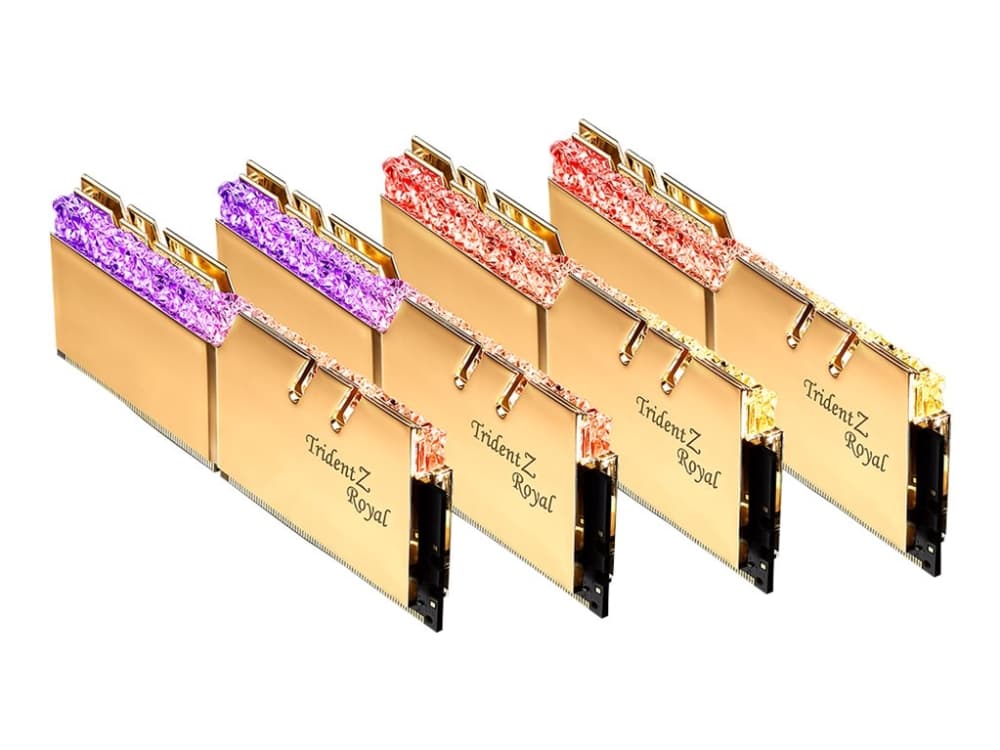 G.Skill Trident Z Royal Series - DDR4 - kit - 64 GB: 4 x 16 GB - DIMM 288-pin - 3600 MHz / PC4-28800 - CL16 - 1.35 V - ikke-bufret - ikke-ECC - gull