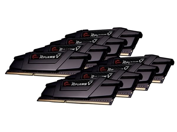 G.Skill Ripjaws V - DDR4 - kit - 256 GB: 8 x 32 GB - DIMM 288-pin - 3200 MHz / PC4-25600 - CL16 - 1.35 V - ikke-bufret - ikke-ECC - klassisk svart