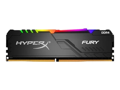 HyperX FURY RGB - DDR4 - sett - 64 GB: 2 x 32 GB - DIMM 288-pin - 3200 MHz / PC4-25600 - CL16 - 1.35 V - ikke-bufret - ikke-ECC - svart