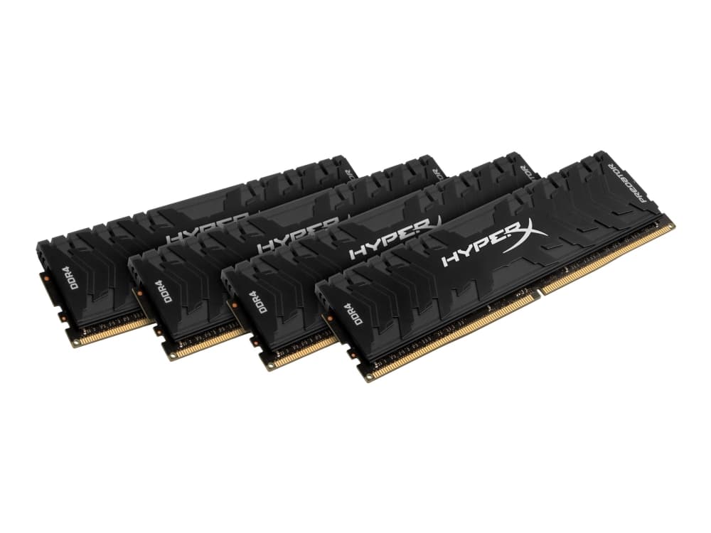 HyperX Predator - DDR4 - kit - 128 GB: 4 x 32 GB - DIMM 288-pin - 3200 MHz / PC4-25600 - CL16 - 1.35 V - ikke-bufret - ikke-ECC - svart