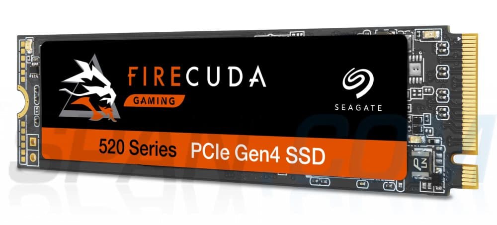 Seagate 520 SSD 2TB M.2, 3D TLC, PCIe Gen4 ×4, NVMe 1.3, S.M.A.R.T.