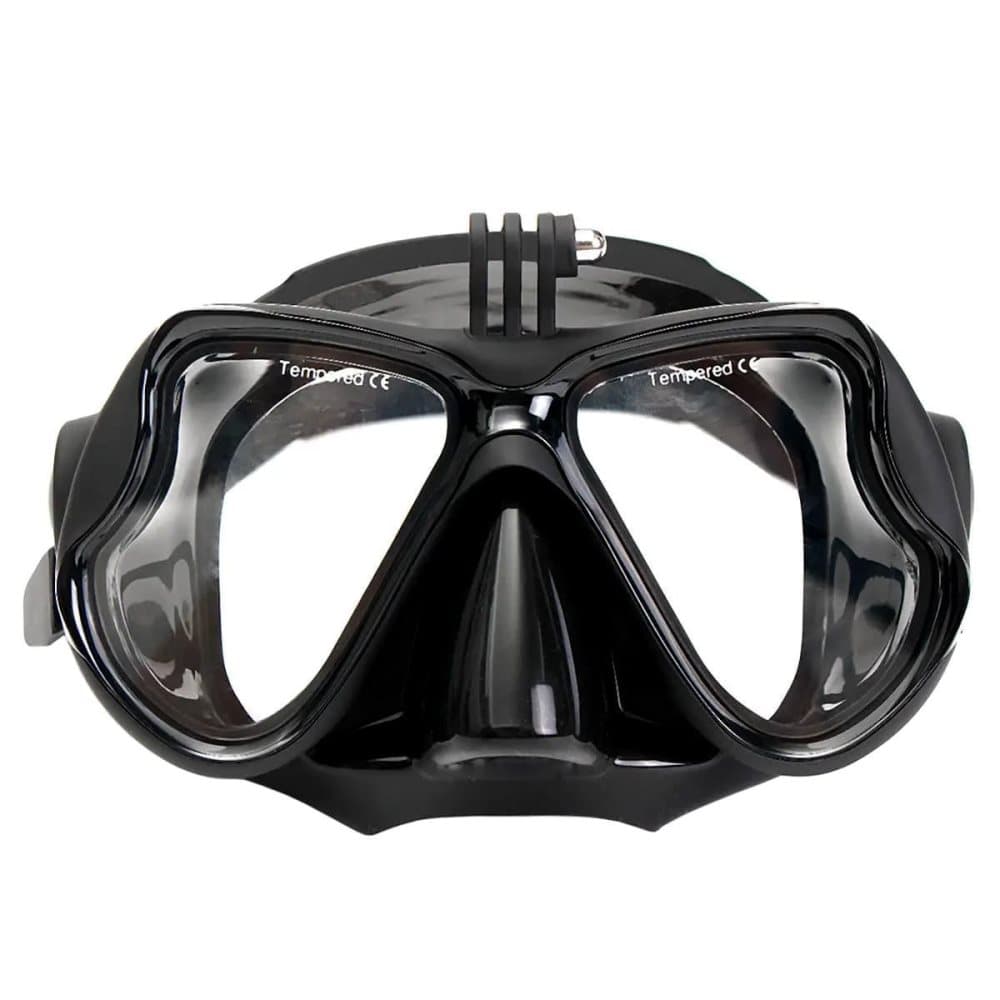 Dykkermaske med GoPro Beslag - Rundt Glas