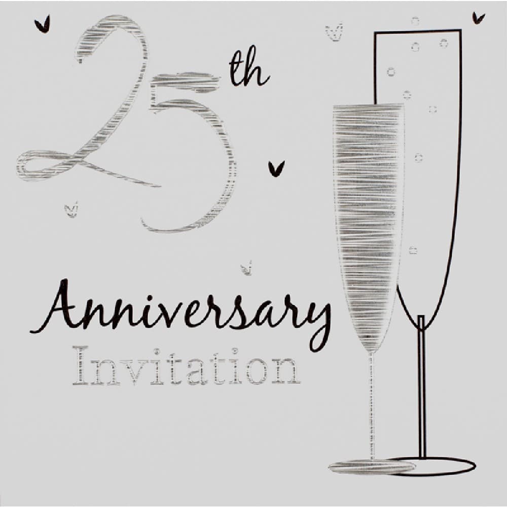 Simon Elvin Silver Wedding Invites Display Pack (Pack Of 6)
