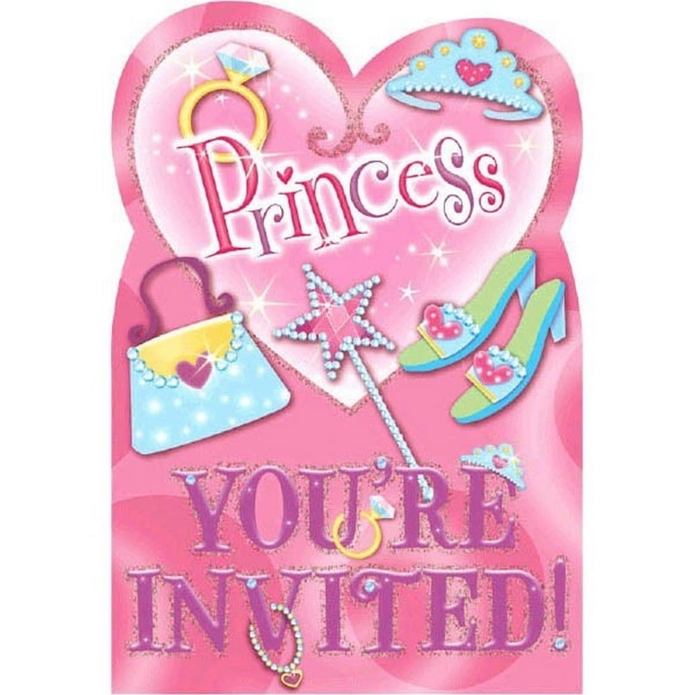 Amscan Folded Invites - Princess