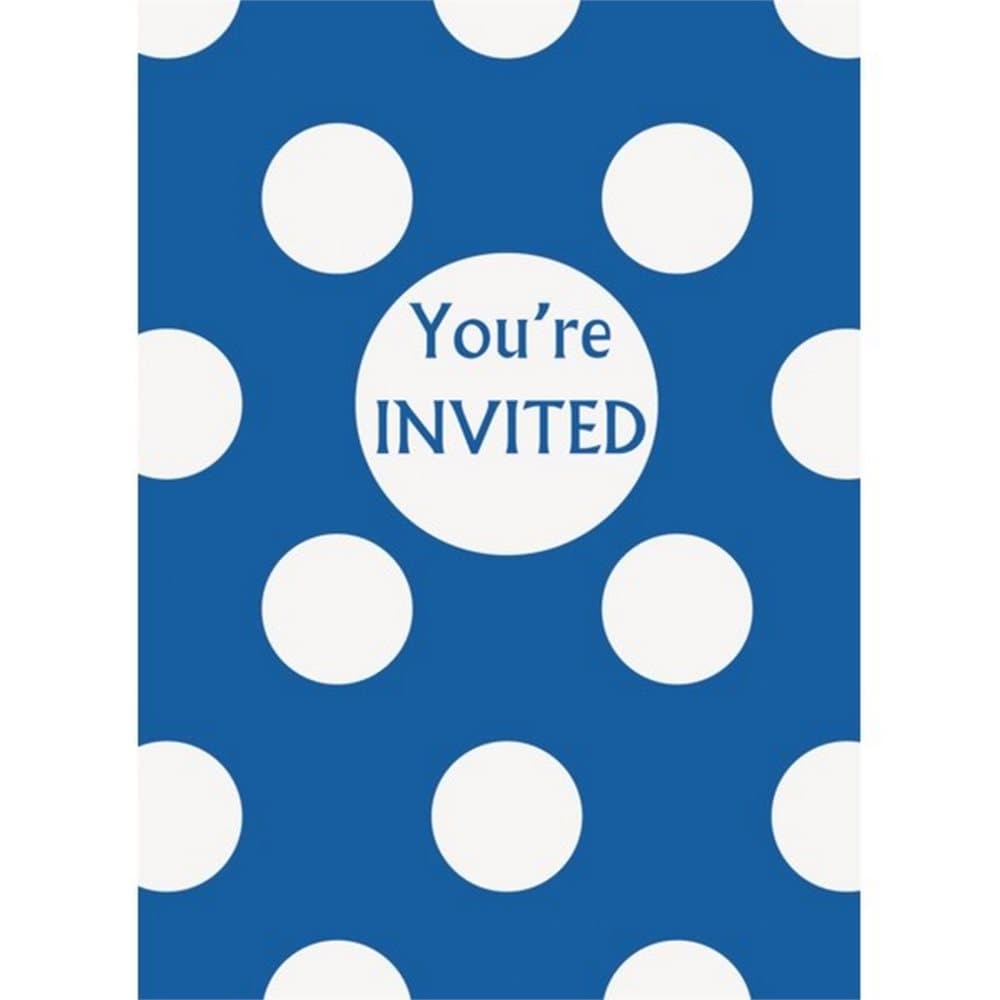 Unique Party Polka Dot Invitations (Pack Of 8)