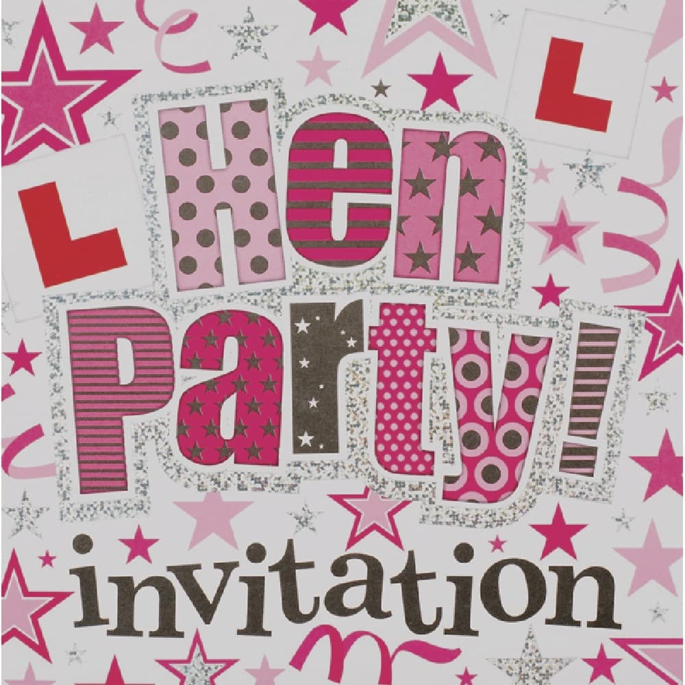 Simon Elvin Hen Party Invites Display Pack (Pack Of 6)