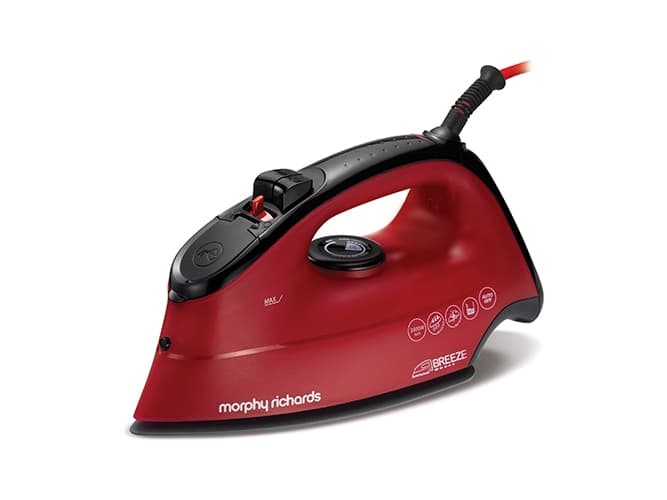 Morphy Richards 300259, Torr & Ångstrykjärn, Keramisk stryksula, 2 m, Röd, 0,35 l, 2400 W