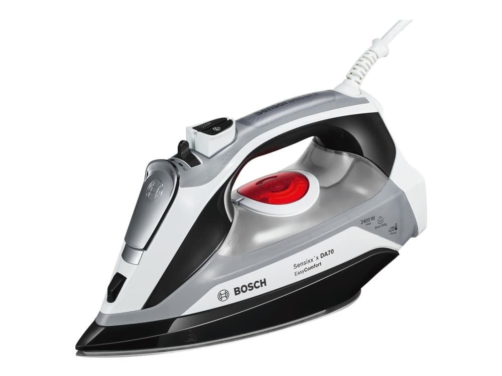 Bosch Sensixx'x DA70 EasyComfort TDA70EASY - Ångstrykjärn med automatisk avstängning - sula CeraniumGlissée - 2400 W - vit/antracit