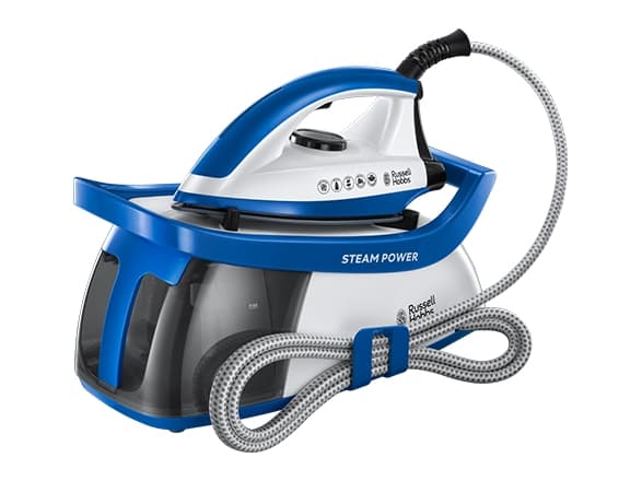 Russell Hobbs 24430-56, 2600 W, 4,5 Bar, 1,3 l, 95 g/min, Keramisk stryksula, Blå, Vit