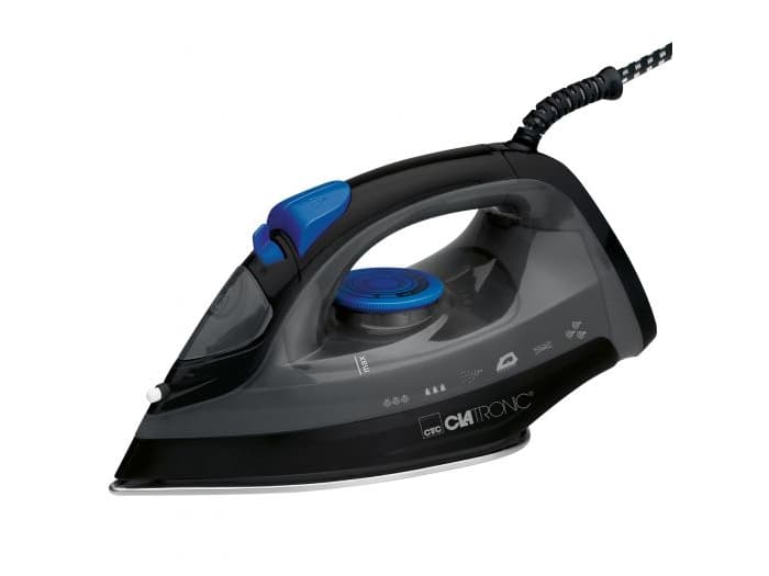 Clatronic DB 3703, Torr & Ångstrykjärn, Stryksula i rostfritt stål, Svart, Grå, 0,15 l, 1800 W, 220 - 240 V