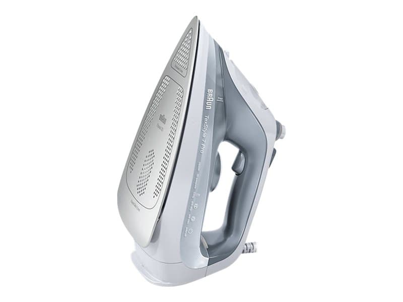 Braun TexStyle 7 Pro SI 7088 GY - Dampstrykejern med automatisk slukking - såleplate: Eloxal 3D - 2800 W - hvit/grå