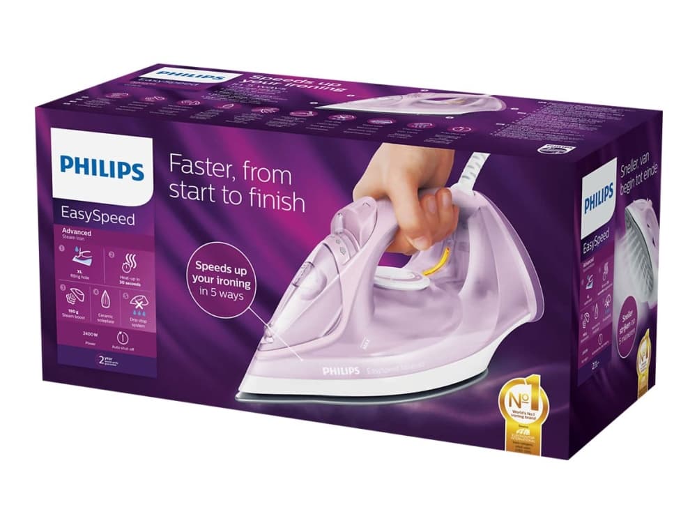 Philips EasySpeed Advanced GC2678 - Dampstrykejern med automatisk slukking - såleplate: keramisk - 2400 W
