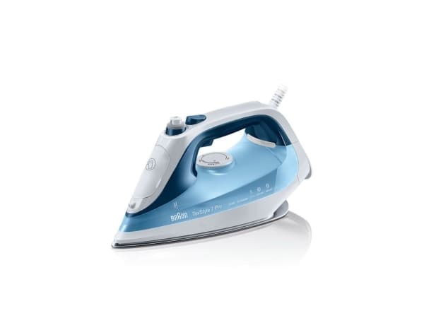 Braun TexStyle 7 Pro, Torr & Ångstrykjärn, Eloxal stryksula, 2,5 m, Blå, Vit, 0,3 l, WEEE