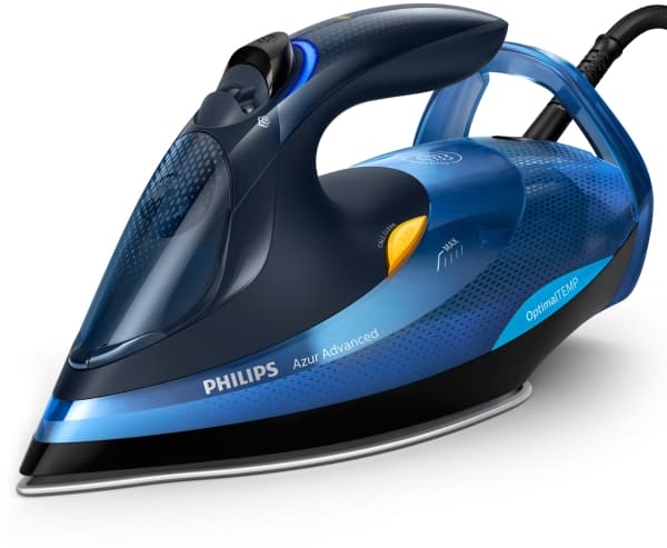 Philips GC4932/20, Ångstrykjärn, SteamGlide Plus stryksula, 2 m, 220 g/min, Svart, Blå, 50 g/min