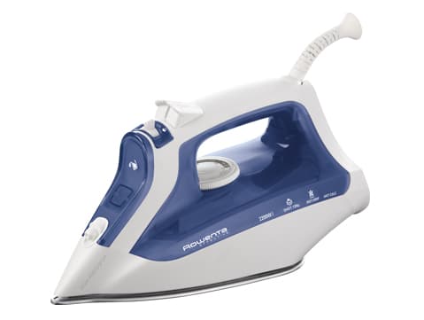 Rowenta DW 2130, Tørr & dampstrykejern, Strykesåle i rustfritt stål, 2 m, 120 g/min, Blå, Hvit, 35 g/min