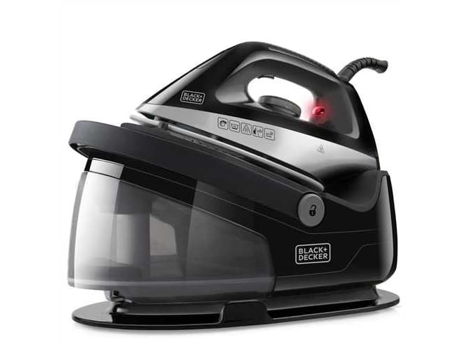 Black & Decker BXSS2200E, Dry & Steam iron, 120 g/min, Black, 120 g/min, 1.5 L, Detachable