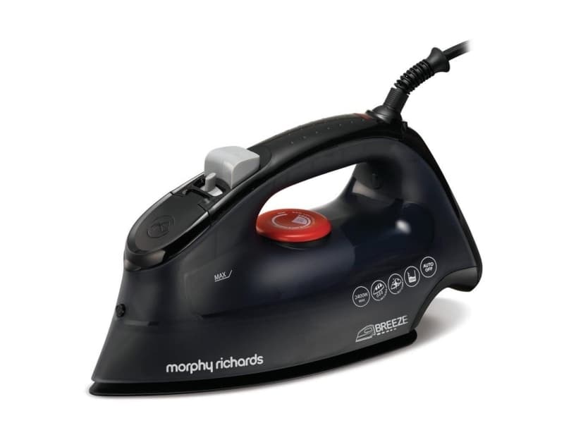 Morphy Richards 300260, Ångstrykjärn, Keramisk stryksula, 120 g/min, Svart, Röd, 45 g/min, 0,35 l