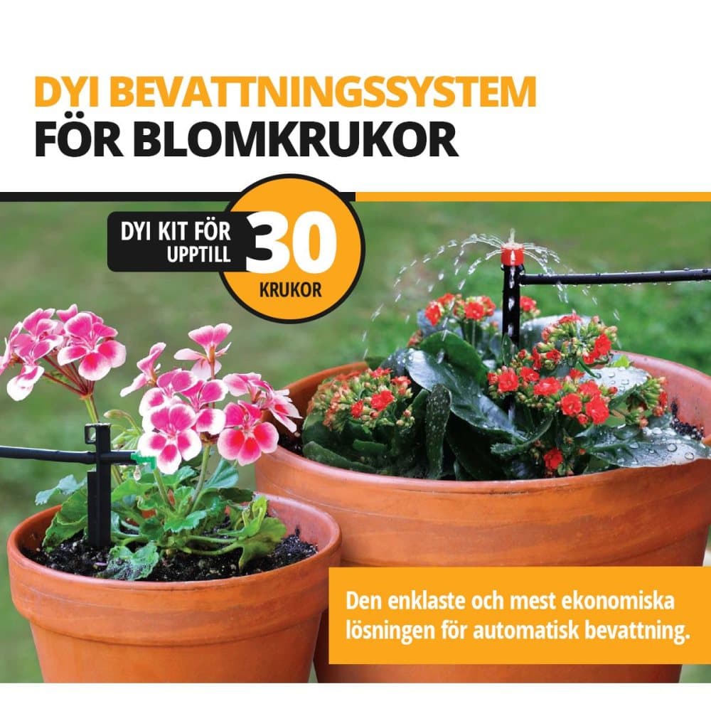 Ecoplant - DIY bevattningssystem för blomkrukor - Upptill 30 st