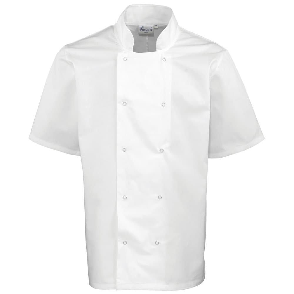 Premier Unisex dubbel främre korta kockjacka (paket med 2)