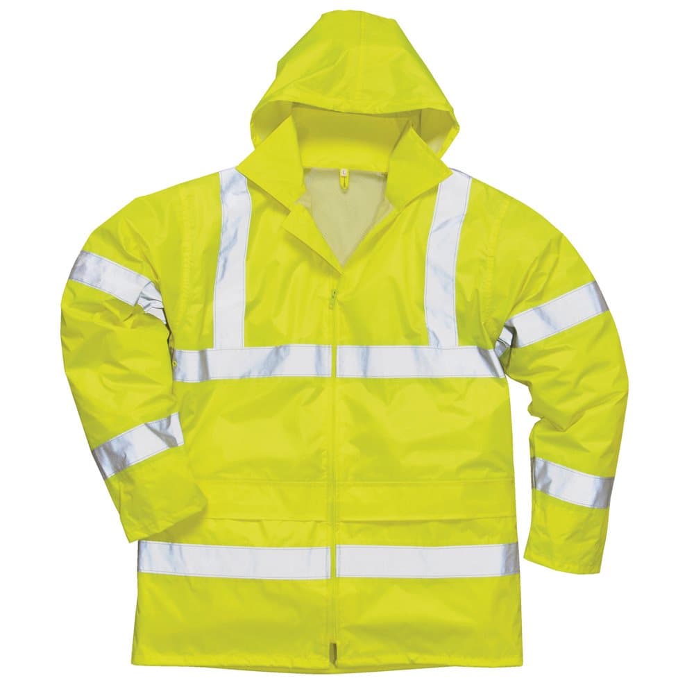 Portwest Hi-Vis Rain Jacket (H440) / Säkerhetskläder / arbetskläder (paket med 2)