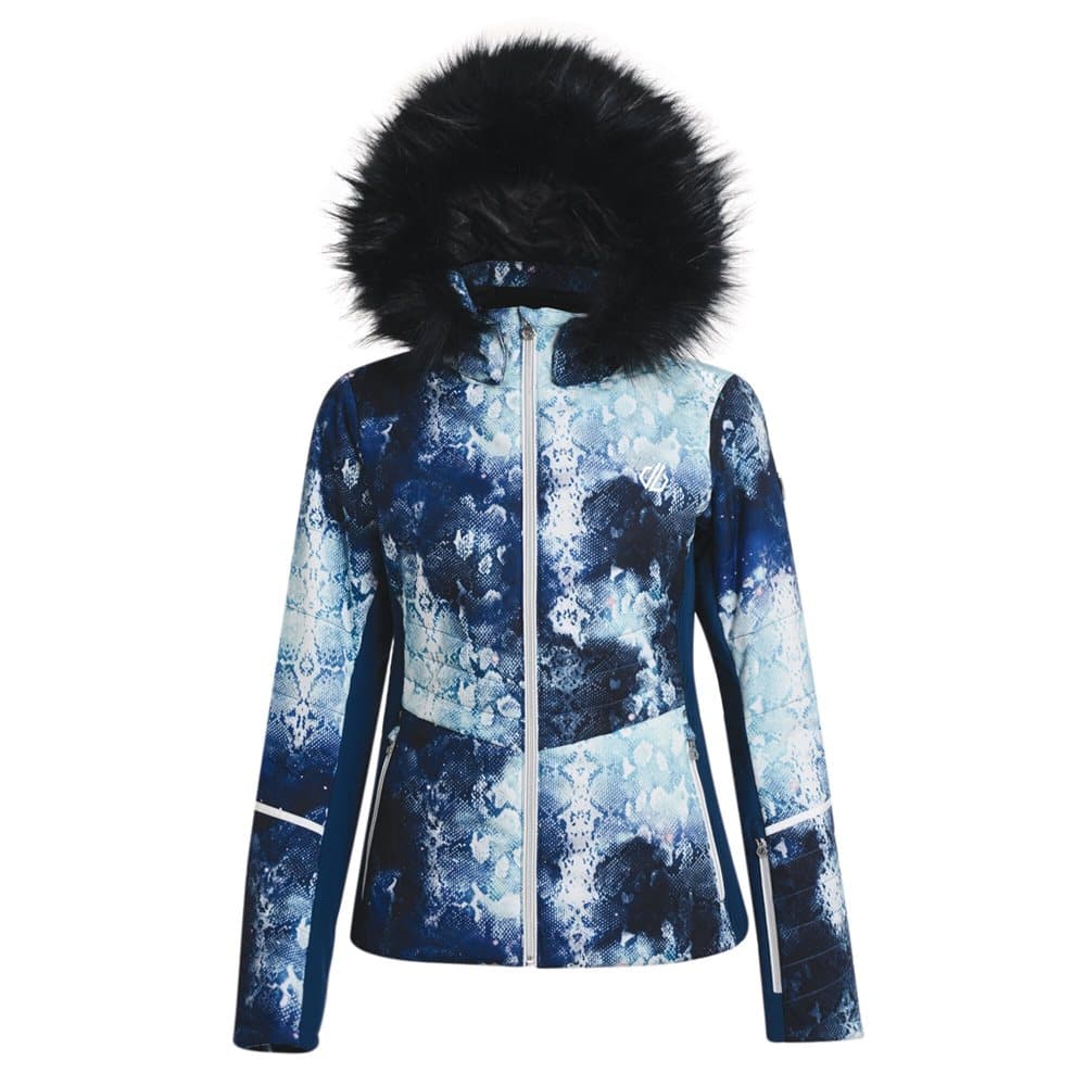 Dare 2b Womens Iceglaze Faux Fur Trim Luxe Ski Jacket