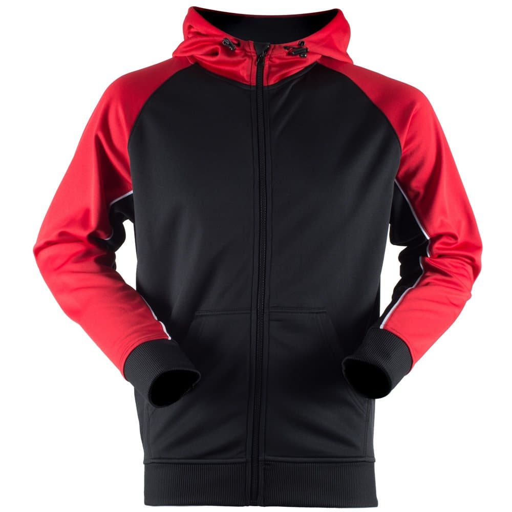Finden & Hales Mens Moisture Wicking Panelled Sports Hoodie
