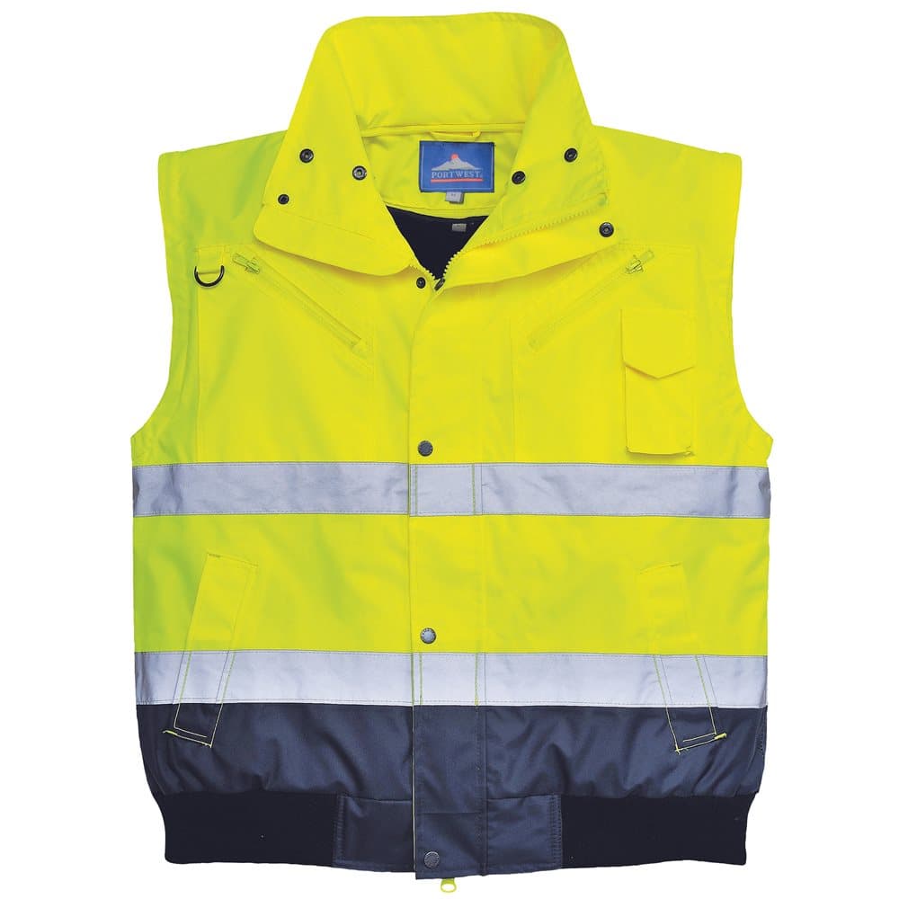 Portwest Herr 3 i 1 Hi-Vis bomberjacka (C465) / arbetskläder