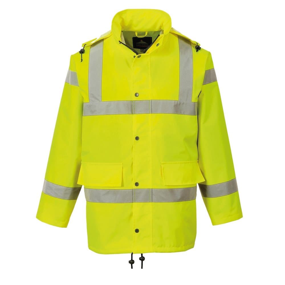 Portwest Mäns Hi-Vis vattentät andningsbar arbetsjacka
